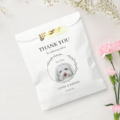 Eenvoudige poedel hond bruiloft dank u bedankzakje (Gezegeld)