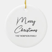 Eenvoudige polaire Beer kop-lijnschets met tekst Keramisch Ornament (Achterkant)