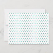 Eenvoudige Polka Dot Aqua, gepersonaliseerd Notitiekaartje (Achterkant)