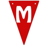 Eenvoudige Polka dot ROOD GROEN VROLIJK kerstfeest Vlaggetjes (Tweede vlag)