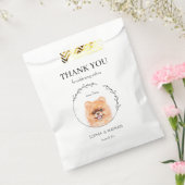 Eenvoudige Pommerse Hond Bruiloft Dank u Favor Bag Bedankzakje (Gezegeld)