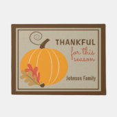 Eenvoudige pompoen bladeren Herfst Deurmat (Voorkant)