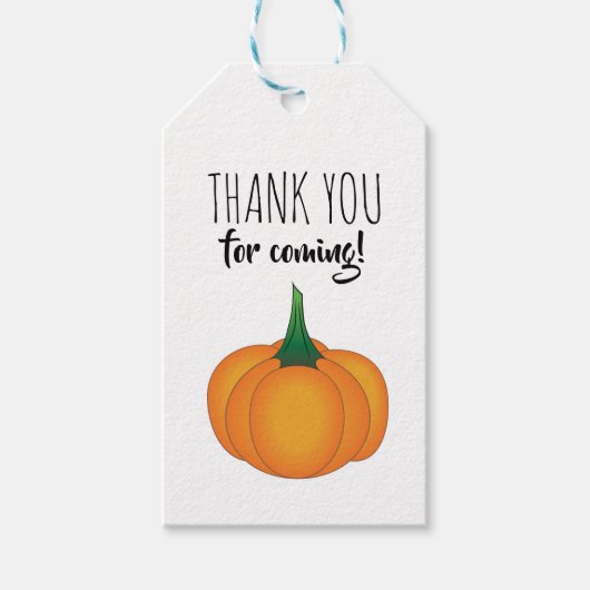 Eenvoudige pompoen cadeau label cadeaulabel (Voorkant)
