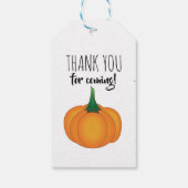 Eenvoudige pompoen cadeau label cadeaulabel (Achterkant)
