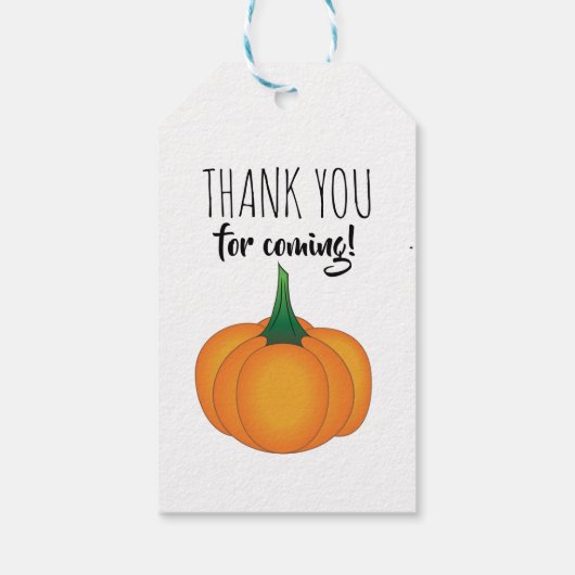 Eenvoudige pompoen cadeau label cadeaulabel (Achterkant)