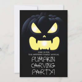 Eenvoudige Pompoen Carving Party Halloween Spooky Kaart