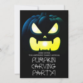 Eenvoudige Pompoen Carving Party Halloween Spooky Kaart