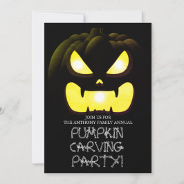 Eenvoudige Pompoen Carving Party Halloween Spooky Kaart