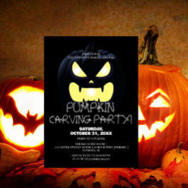 Eenvoudige Pompoen Carving Party Halloween Spooky Kaart