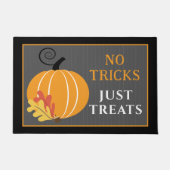 Eenvoudige Pompoen Herfstbladeren Halloween Deurmat (Voorkant)