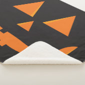 Eenvoudige pompoen Jack O Lantern Face Sherpa Deken (3/4)
