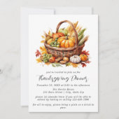 Eenvoudige pompoen Thanksgiving diner uitnodiging (Voorkant)