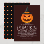 Eenvoudige pompoensnijfeest Halloween griezelig Kaart (Voorkant / Achterkant)