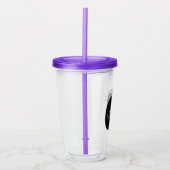 Eenvoudige Pompoenveld Naam Monogram Lettertype Acryl Drinkbeker (Voorkant)