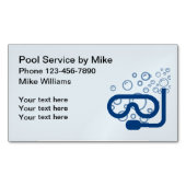 Eenvoudige poolservice magnetisch visitekaartje (Voorkant)