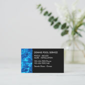 Eenvoudige poolservice visitekaartje (Staand voorkant)