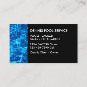 Eenvoudige poolservice visitekaartje