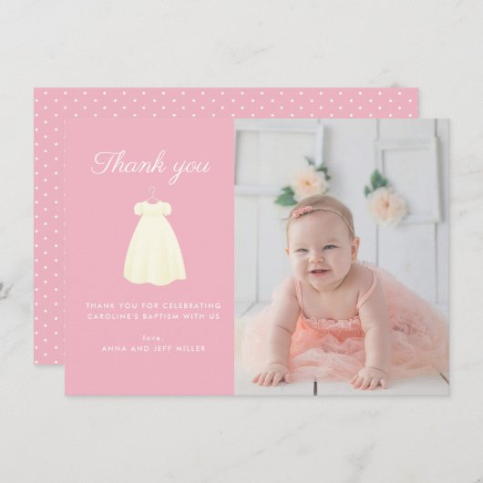 Eenvoudige popfoto Hartelijk dank! Bedankkaart (Voorkant / Achterkant)