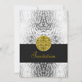 Eenvoudige populaire uitnodiging met Chinees symbo (Voorkant)