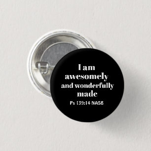 Eenvoudige positieve Bijbelbevestiging christelijk Ronde Button 3,2 Cm