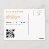 Eenvoudige postwiskundige herinnering QR-code Briefkaart (Achterkant)