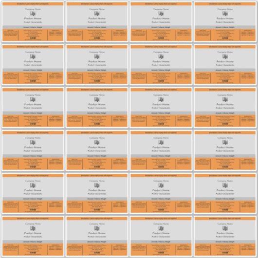 Eenvoudige pot, Container Grijs Sinaasappel Produc Sticker (Voorkant)