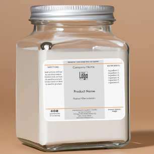 Eenvoudige pot, Container Product Labels
