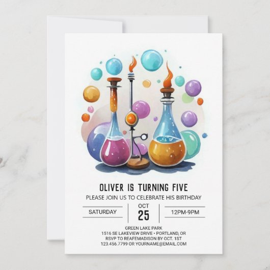 Eenvoudige Potion Whimsy Wetenschapper Verjaardag Kaart (Voorkant)