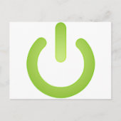 Eenvoudige Power Button Briefkaart (Voorkant)