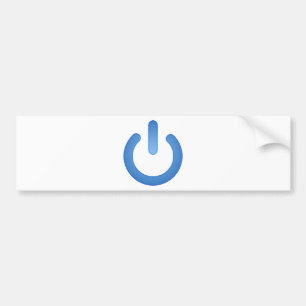 Eenvoudige Power Button Bumpersticker