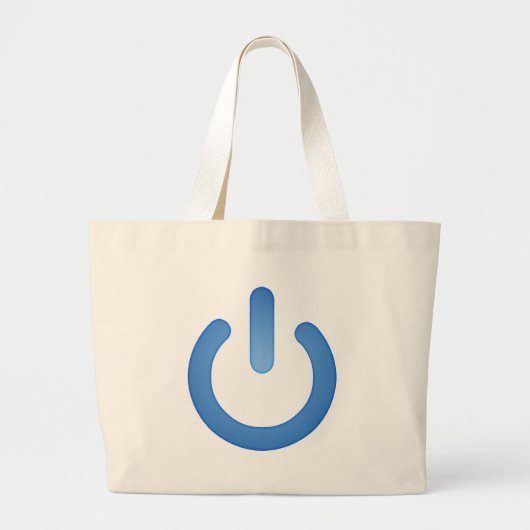 Eenvoudige Power Button Grote Tote Bag (Voorkant)
