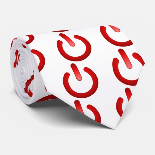 Eenvoudige Power Button Stropdas (Opgerold)