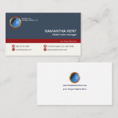 Eenvoudige Prachtige retro Tabular Column Marketin Visitekaartje (Voorkant / Achterkant)