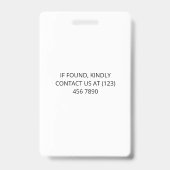 Eenvoudige Praktische Donkerblauwe QR-code Eveneme Badge (Achterkant)