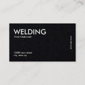 Eenvoudige Premium lasser Visitekaartje (Achterkant)