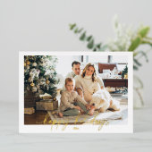 Eenvoudige Prettige feestdagen Folie kerstkaart (Staand Voorkant)