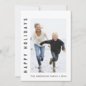 Eenvoudige Prettige feestdagen foto Feestdagenkaart (Voorkant)