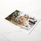 Eenvoudige prettige feestdagen foto folie kerstkaa (Gedraaid)