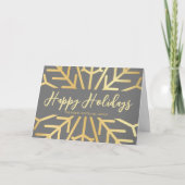 Eenvoudige Prettige feestdagen goudmakerij met sne Kaart (Voorkant)