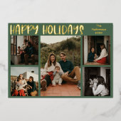 Eenvoudige Prettige feestdagen | Green Five Photo (Voorkant)