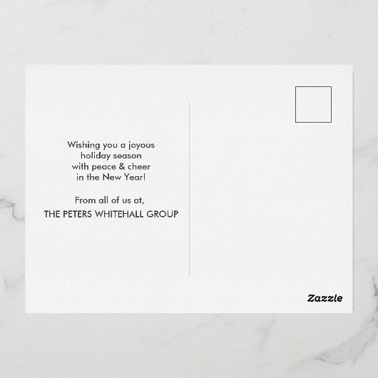 Eenvoudige Prettige feestdagen snowflake Business  (Achterkant)