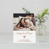 Eenvoudige Prettige feestdagen van de Dog | Foto (Staand Voorkant)