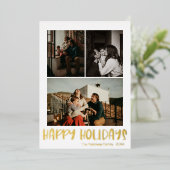 Eenvoudige Prettige feestdagen Verticaal 3 Foto |  (Staand Voorkant)