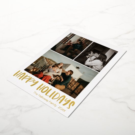 Eenvoudige Prettige feestdagen Verticaal 3 Foto |  (Gedraaid)