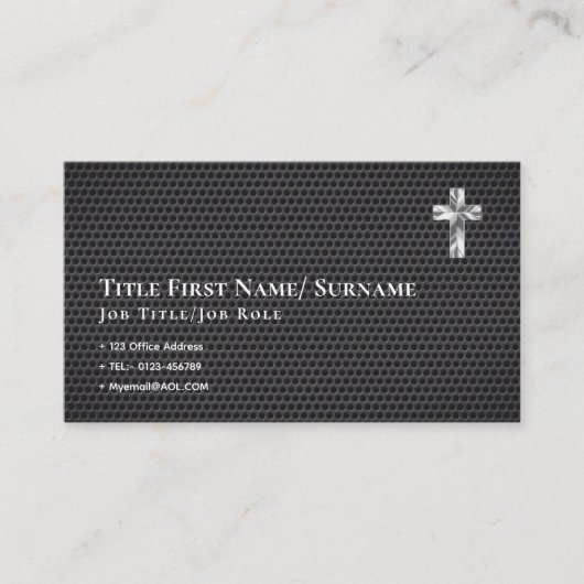 Eenvoudige Priester Dominee Predikant Diaken Geest Visitekaartje (Voorkant)