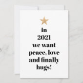 Eenvoudige prijs voor vrede, liefde en tenslotte H Feestdagenkaart (Voorkant)