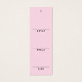 Eenvoudige prijsgrootte mini-Labels roze Mini Visitekaartjes (Voorkant)