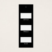 Eenvoudige prijsgrootte mini-Labels zwart Mini Visitekaartjes (Voorkant)