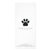 Eenvoudige Prijslijst voor Hondverzorgingsdiensten Reclamekaart (Achterkant)