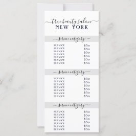 Eenvoudige prijslijst voor witte grijze zalm